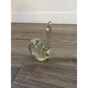 Clear Glass Transparent Snail Figurine Paperweight 3"x 5" Polished